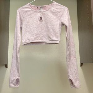 Gymshark Dusty Pink Long Sleeve Cropped Top